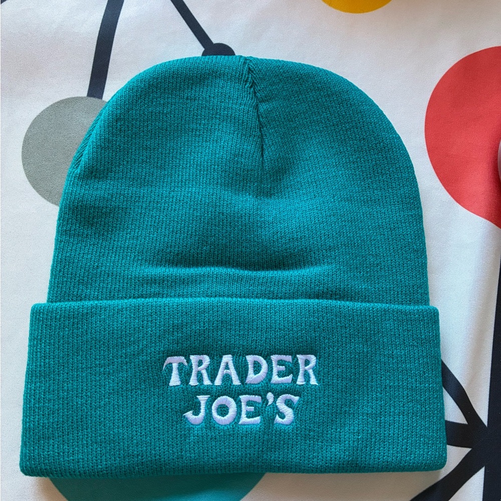 Trader Joe's Teal Beanie-Brand New-Unisex